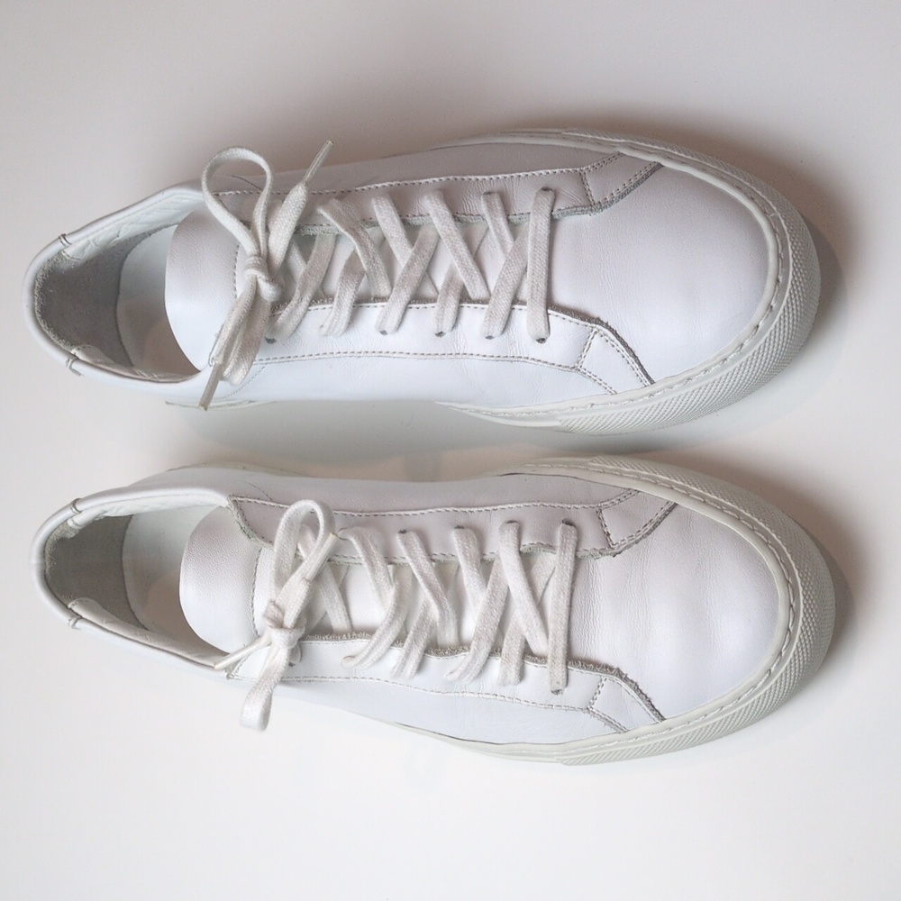 Common Projects Achilles Sneakers in White Leather Size EU 39 US Women's 9 - Picture 10 of 17
